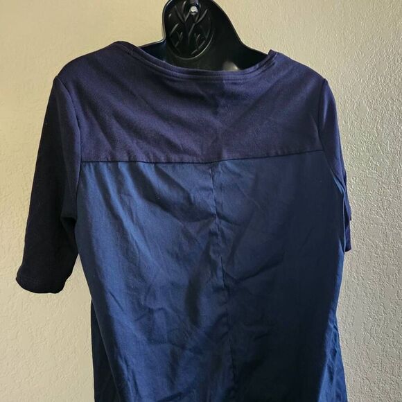 Chico's High Low Two Tone Blue T-shirt - Picture 3 of 6